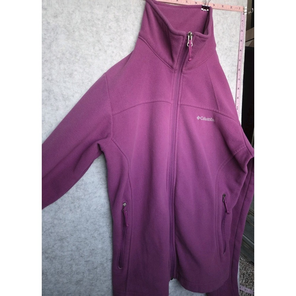 Columbia Fleece Jacket Full Zip Womens Medium Purple Outdoor Sportswear